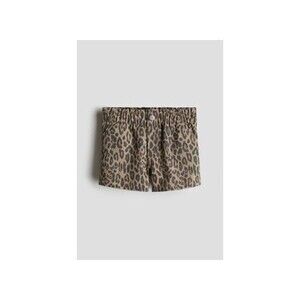 Printed cotton twill shorts